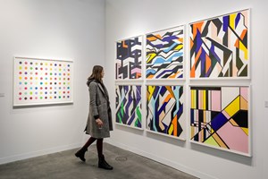 Damien Hirst and Sarah Morris, <a href='/art-galleries/paragon-gallery/' target='_blank'>Paragon</a>, The Armory Show, New York (7–10 March 2019). Courtesy Ocula. Photo: Charles Roussel.